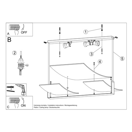 Plafon CELIA biały Sollux SL.1047