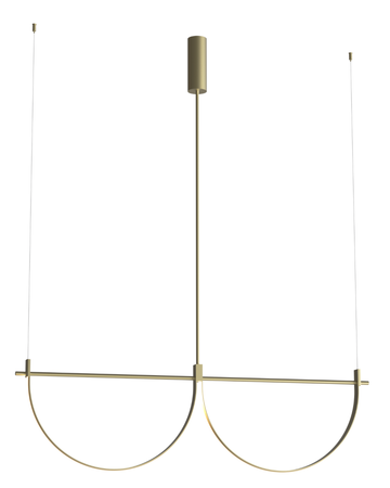 Nowoczesna złota lampa z podwójnym łukiem Victoria 40W Maxlight P0689