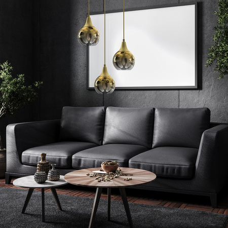 Potrójna złota lampa wisząca MONTE GOLD 3xE27 Milagro MLP8403