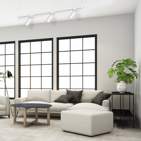 Zestaw Szynoprzewód 3xPipe Ring GU10 + Prowadnica 1,5m - Biały Milagro ML8722