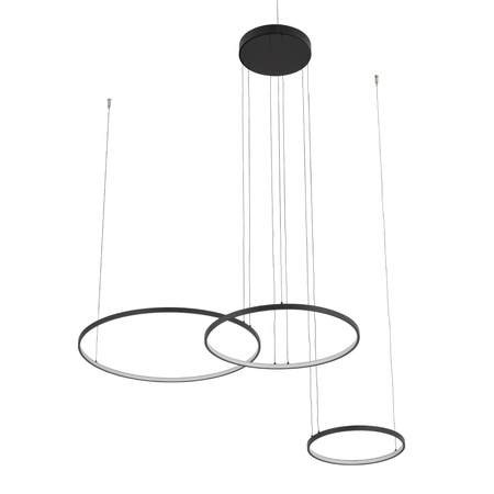 Lampa wisząca trzy czarne ringi CIRCOLO POWER LED 3000K Nowodvorski 11648