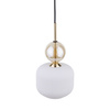 Lampa wisząca ryflowane szkło + kulka ozdobna SOPHIA COGNAC WHITE 1XE14 Tk Lighting 11589