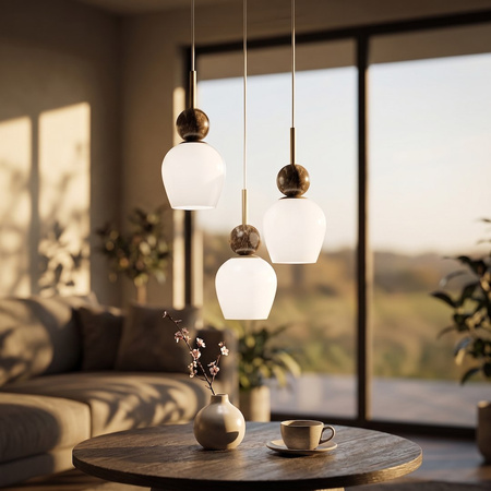 Lampa wisząca Carrara potrójna na kole 3xE14 Milagro MLP2810
