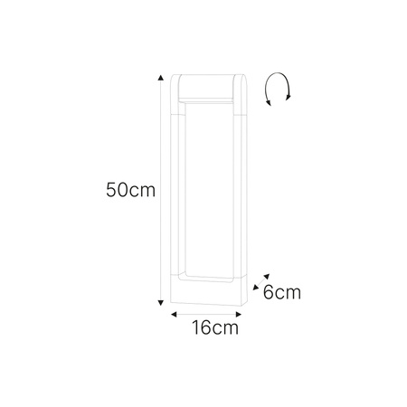 Czarna smukła lampa ogrodowa LED 50cm NOVARA kaja Lighting K-8261