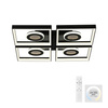 Czarna lampa sufitowa kwadratowe ramki LED TRAFORO Paul Neuhaus 6855-18 sterowana pilotem