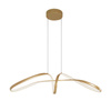 Złota lampa wisząca ledowa w stylu glamour SNOW Kaja Lighting K-8235