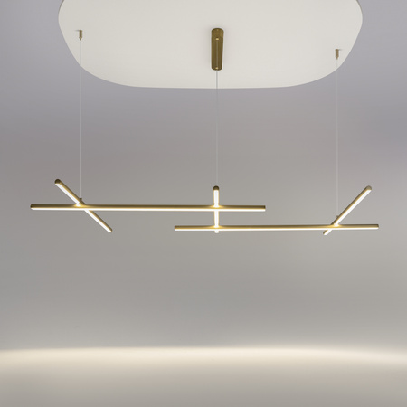 Lampa wisząca złote poziome linie LED 3000K Radiance MOD278PL-L86G3K1 Maytoni