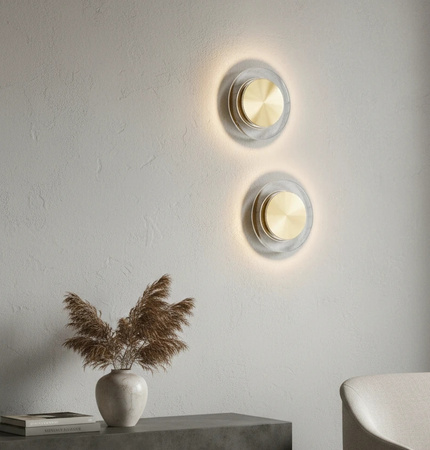 Kinkiet złoty okragły 17cm LED 3000K ALEXANDRIA WALL GO AZZARDO AZ6559