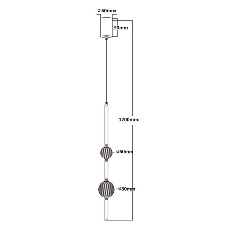 Lampa wisząca Vaku złota LED 4000K Light Prestige LP-719/2P GD