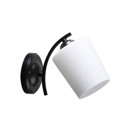 ESNYR LAMPA KINKIET CHROMOWY+CZARNY 1X40 E27 KLOSZ BIAŁY Candellux 21-22684