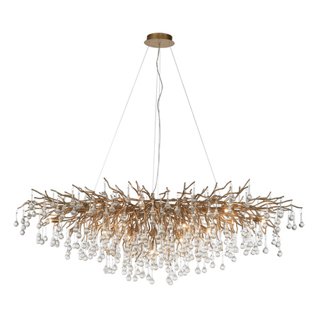 Bardzo duża lampa wisząca 150x75cm gałązki ze szklanymi elementami MOSIĄDZ ICICLE Paul Neuhaus 2031-11