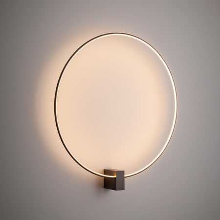 Kinkiet brązowy okrąg obręcz LED o średnicy 60cm VEXA BROWN 18W Tk Lighting 18306