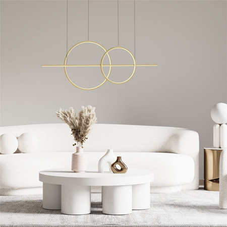 Lampa wisząca złota CHOLET LED Zuma Line MD7358-2A-3GT