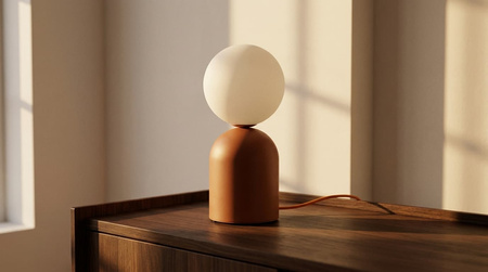 Geometryczna lampka nocna z kulistym kloszem KONI Kaja Lighting K-5973