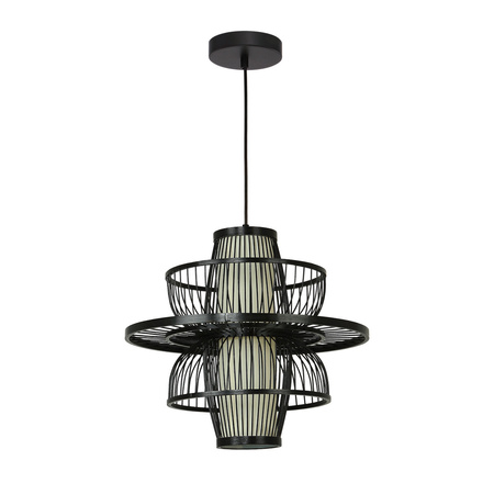 Rattanowa lampa wisząca Astra czarna 1xE27 Light Prestige LP-3110/1P BK