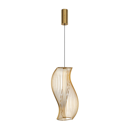 Złota druciana lampa wisząca LED 3000K Shadows of the past MOD263PL-L20BS3K Maytoni