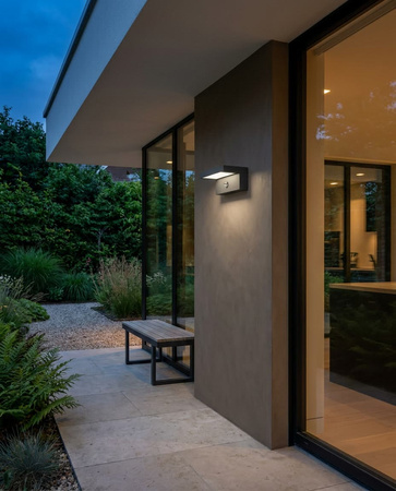 Ciemnoszary kinkiet LED z czujnikiem ruchu MODENA GREY Kaja Lighting  K-8246
