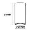 Tuba natynkowa Manacor 9 cm czarno - złota 1xGU10 Light Prestige LP-232/1D - 90 BK/GD