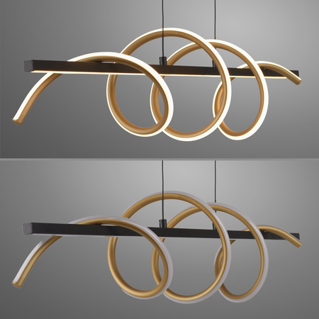 Lampa wisząca spirala mosiądz/czarny EMANDA LED 3000K z funkcją SwitchMo Just Light 19113-68
