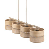 Lampa wisząca cztery abażury z juty DORMA WOOD JUTA 4xE27 Tk Lighting 11789