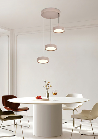 Lampa wisząca trójka okrągła Valensole kaszmirowa Aviano Lighting 5062-313