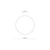 Płaski okrągły kinkiet 30cm w kolorze beżowym podświetlający ściane LUNA SABIA 3xG9 LED MAX 8W Tk Lighting 10624