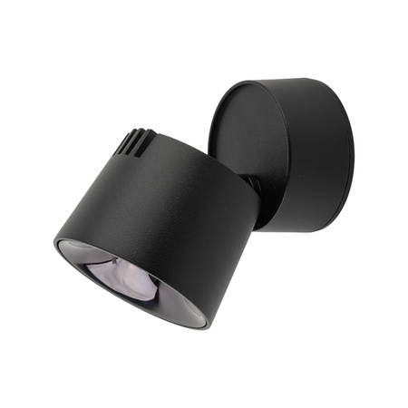 Czarna oprawa natynkowa ruchoma tuba wybór barwy światła KYOTO BLACK CCT 7W Tk Lighting 18152