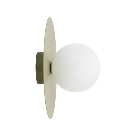Kinkiet okragły z białą szklaną kulą PIXI PISTACIO 1xG9 Tk Lighting 11429