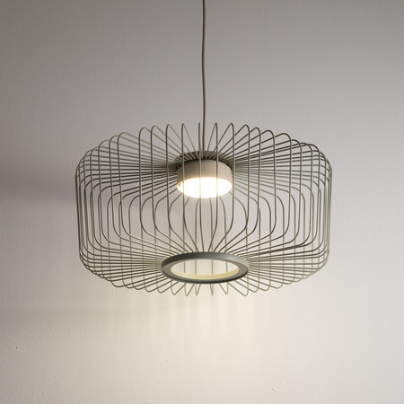 Lampa wisząca druciana o średnicy 38cm w kolorze szałwiowym 1xGX53 KENAI C Nowodvorski 12230
