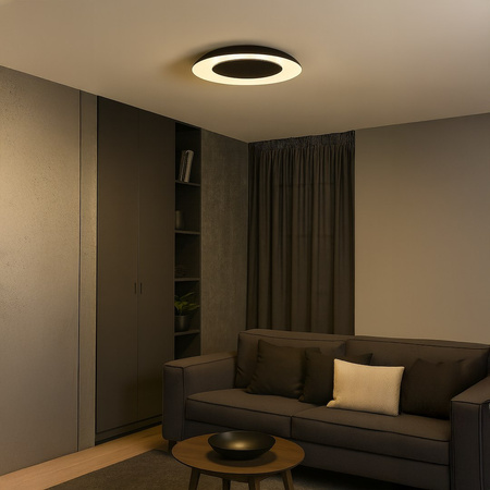 Lampa sufitowa Piattino Czarny 30W LED 3000K-4000k-6000K Milagro ML1811