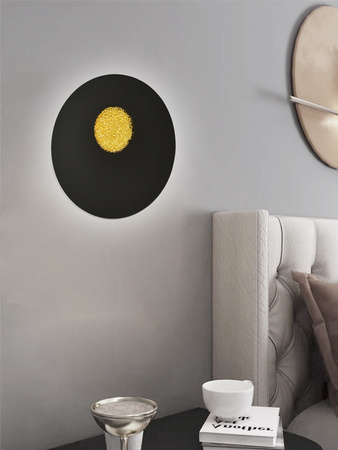 Lampa ścienna lub sufitowa ze złotym elementem dekoracyjnym Savelo Aviano Lighting 4207-0110