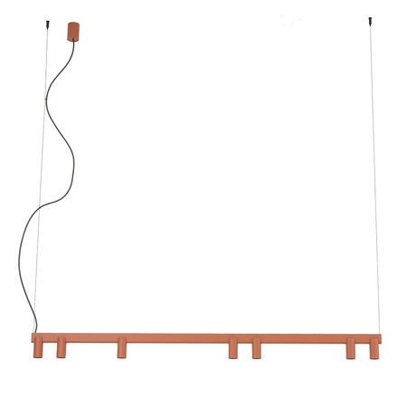 Lampa wisząca podłużna 150cm w kolorze terakota z dodatkowym podświetleniem FOURTY LINE LED VII Nowodvorski 12423