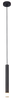 Lampa wisząca cienka czarna tuba zakończona delikatnym akrylowym klosikiem VELIC 1xG9 Zuma Line P241125801BL