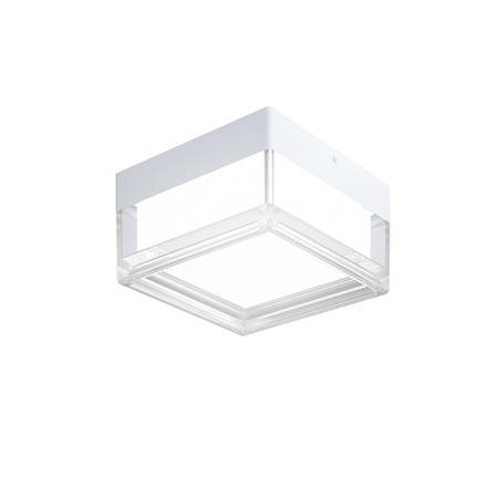 Biały kwadratowy mały plafon 13cm do łazienki IP65 LED wybór barwy światła Nefis Italux PLF-53628-WH