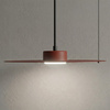Lampa wisząca metalowy cienki talerz w kolorze burgund z możliwością zawieszenia pod skosem PIATTO 1xGX53 fi 35cm Milagro MLP2911