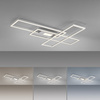 Lampa sufitowa srebrna prostokąty LED sterowana pilotem ASMIN Just Light 14693-55