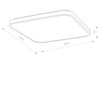 Kwadratowy biały plafon sufitowy 63cm 4000K IP44 AGNES SQUARE LED PRO Nowodvorski 10994