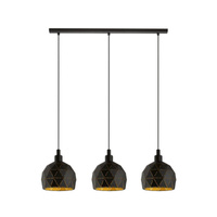 Lampa wisząca metalowa czarno złota ROCCAFORTE Eglo 97846