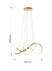 Duża złota lampa wisząca LED o średnicy 90cm ARTE Aviano Lighting 7097-0115