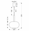 Lampa wisząca czarna z bursztynowym kloszem BUENO 1xGX53 Candellux Studio 31-50465
