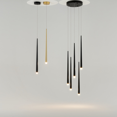 Lampa wisząća 5 czarnych sopli na kole LED Cascade MOD132PL-L30BK Maytoni