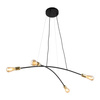 HELIX BLACK/GOLD LAMPA WISZĄCA 4 TK Lighting 4602