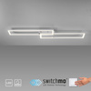 Lampa sufitowa srebrne dwie ramki LED prostokątne z funkcją ściemniania SwitchMo IVEN Just Light 14691-55