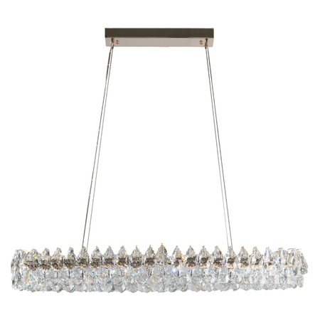 Owalna lampa wisząca kryształowa LED 3000K z trzystopniowym ściemnianiem BARLETTA 120 OVAL 3-STEP DIMM GO Azzardo AZ6905