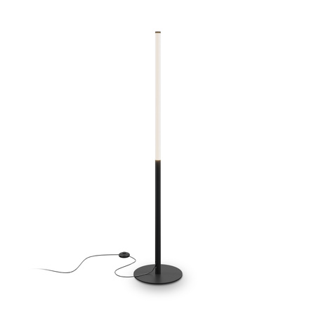 Prosta czarna lampa podłogowa świecąca tuba LED 3000K Ray Maytoni Z012FL-L18B3K