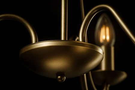 Złota lampa wisząca - świecznik w stylu glamour BARTEZ Kaja Lighting  KZ-3990