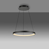 Lampa wisząca czarny okrąg 57cm LED 3000K z wbudowanym ściemniaczem HOOP Paul Neuhaus 2851-18