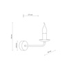 Stylowy kinkiet ścienny LIMAL SABIA 1XE14 Tk Lighting 11344