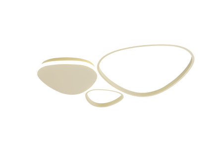 Lampa sufitowa trzy nieregularne ringi w kolorze beżowym HURON LED 3000K Zuma Line 2023519C3-BE
