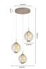 Lampa wisząca trójka okrągła Orleans kaszmirowa Aviano Lighting 5041-313
